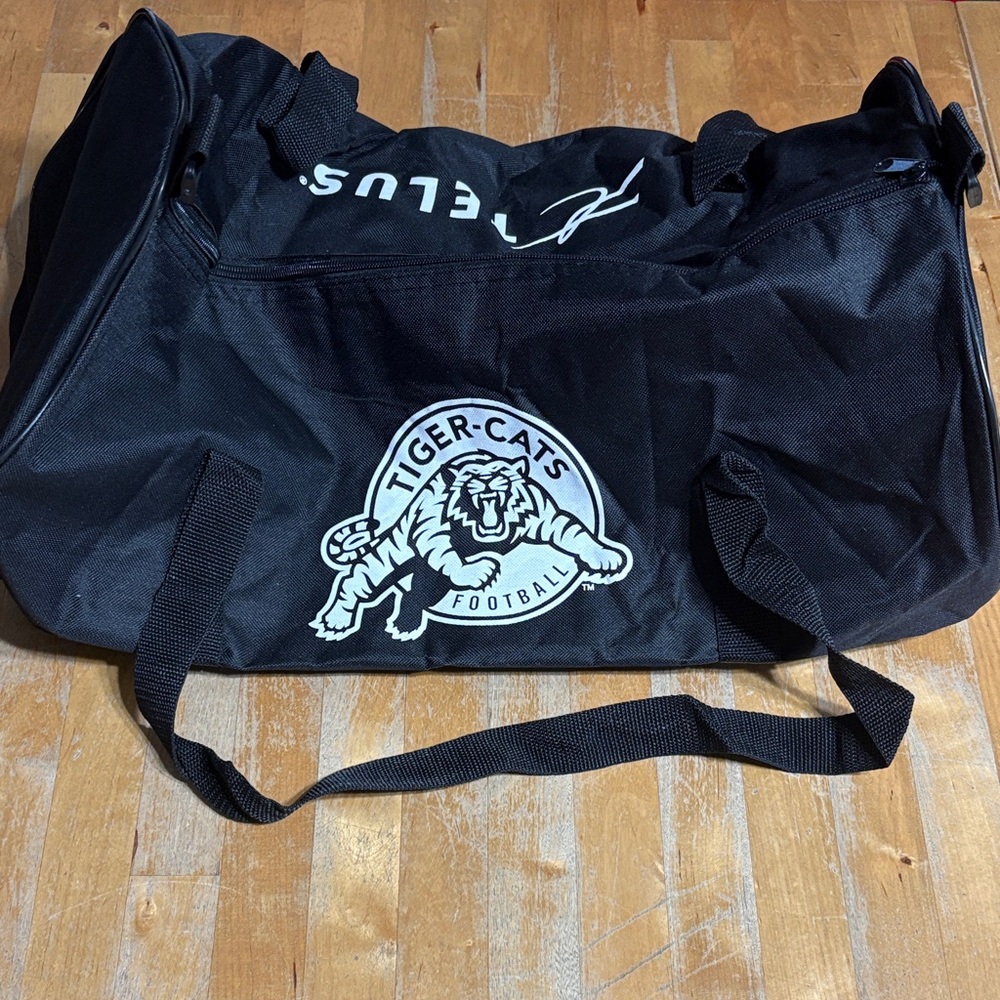 Black Hamilton Tiger-Cats Football Duffel Bag